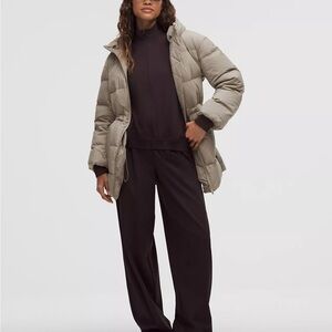 Lululemon Cinch-Waist 600-Down-Fill Puffer-Warm Ash Grey-NWT